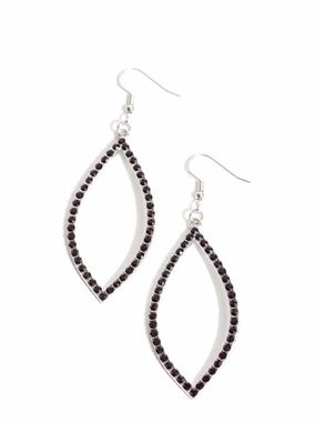 E-85 Silver purple Marquise Drop Earrings - Elegant Women's Jewelry